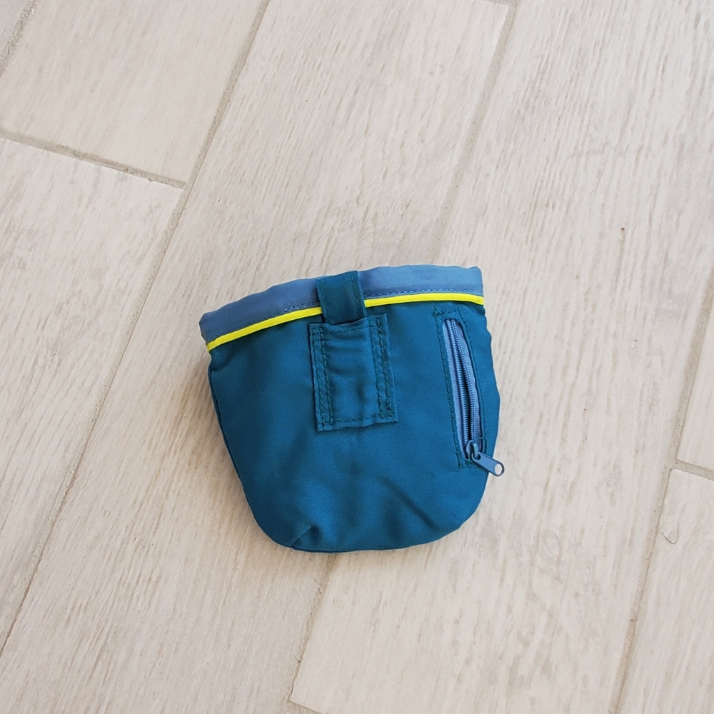 Light blue and turquoise treat pouch with zipper